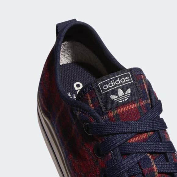 Adidas Nizza RF Platform Low Womens Casual Shoes Red Plaid H02710 NEW Sz 7 - Picture 7 of 8